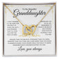 (Almost Gone) To My Beautiful Granddaughter | Love you always | Interlocking Heart Necklace - Elliotrose Gifts