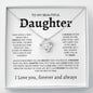 To My Beautiful Daughter | You are Braver | Love Knot Necklace - Elliotrose Gifts
