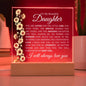 To My Beautiful Daughter | You Are Loved | Acrylic Plaque - Elliotrose Gifts