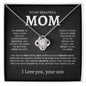 To My Beautiful Mom | Proud To Call You Mom | Love Knot Necklace - Elliotrose Gifts