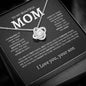 To My Beautiful Mom | Proud To Call You Mom | Love Knot Necklace - Elliotrose Gifts