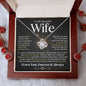 To My Beautiful Wife | Can't Live Without You | Love Knot Necklace - Elliotrose Gifts