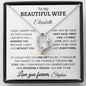 To My Beautiful Wife - Personalized | One Gift | Forever Love Necklace - Elliotrose Gifts
