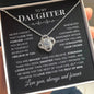 To My Daughter | Believe In Yourself | Love Knot Necklace - Elliotrose Gifts