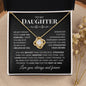 To My Daughter | Believe In Yourself | Love Knot Necklace - Elliotrose Gifts