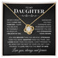 To My Daughter | Believe In Yourself | Love Knot Necklace - Elliotrose Gifts