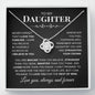 To My Daughter | Believe In Yourself | Love Knot Necklace - Elliotrose Gifts