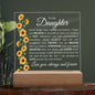 To My Daughter | Never Forget | Acrylic Plaque - Elliotrose Gifts