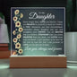 To My Daughter | Never Forget | Acrylic Plaque - Elliotrose Gifts