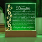 To My Daughter | Never Forget | Acrylic Plaque - Elliotrose Gifts