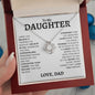 To My Daughter | Straighten Your Crown | Love Knot Necklace - Elliotrose Gifts