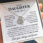 To My Daughter | Straighten Your Crown | Love Knot Necklace - Elliotrose Gifts