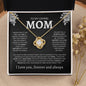 To My Loving Mom | My Guiding Light | Love Knot Necklace - Elliotrose Gifts