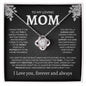 To My Loving Mom | My Guiding Light | Love Knot Necklace - Elliotrose Gifts