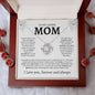 To My Loving Mom | You're The World | Love Knot Necklace - Elliotrose Gifts