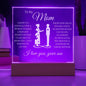 To My Mom | My Caring Mother | Acrylic Plaque - Elliotrose Gifts