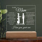 To My Mom | My Caring Mother | Acrylic Plaque - Elliotrose Gifts