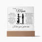 To My Mom | You Are Loved | Acrylic Plaque - Elliotrose Gifts
