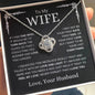 To My Wife | Squeezed This Necklace | Love Knot Necklace - Elliotrose Gifts