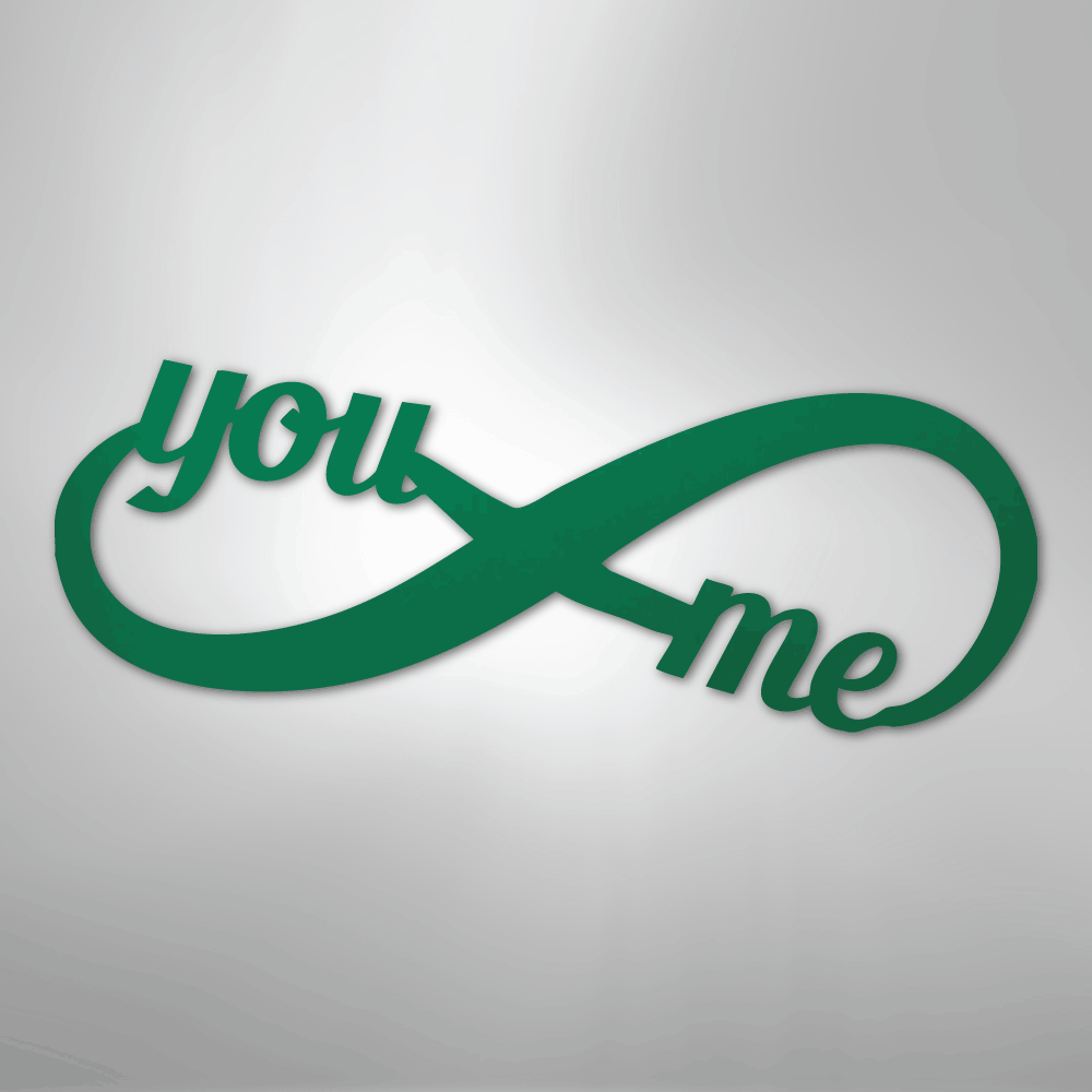 You and Me Infinity - Steel Sign - Elliotrose Gifts