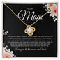 To My Mom | Moon and Back | Love Knot Necklace