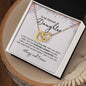 To My Beloved Daughter | Love You | Interlocking Heart Necklace
