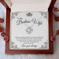 Badass Wife | My Queen | Love Knot Necklace - Elliotrose Gifts