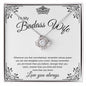 Badass Wife | My Queen | Love Knot Necklace - Elliotrose Gifts