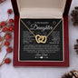 Beautiful Daughter | Straighten Your Crown | Interlocking Heart Necklace - Elliotrose Gifts