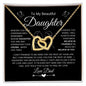 Beautiful Daughter | Straighten Your Crown | Interlocking Heart Necklace - Elliotrose Gifts