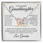 Beautiful Granddaughter | Be Brave | Interlocking Heart Necklace - Elliotrose Gifts