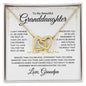 Beautiful Granddaughter | Be Brave | Interlocking Heart Necklace - Elliotrose Gifts