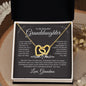Beautiful Granddaughter | Love Grandma | Interlocking Heart Necklace - Elliotrose Gifts