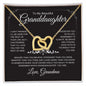 Beautiful Granddaughter | Love Grandma | Interlocking Heart Necklace - Elliotrose Gifts
