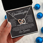 Beautiful Granddaughter | Love Grandma | Interlocking Heart Necklace - Elliotrose Gifts