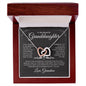 Beautiful Granddaughter | Love Grandma | Interlocking Heart Necklace - Elliotrose Gifts
