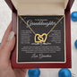 Beautiful Granddaughter | Love Grandma | Interlocking Heart Necklace - Elliotrose Gifts