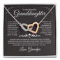 Beautiful Granddaughter | Love Grandpa | Interlocking Heart Necklace - Elliotrose Gifts