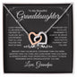 Beautiful Granddaughter | Love Grandpa | Interlocking Heart Necklace - Elliotrose Gifts
