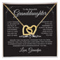 Beautiful Granddaughter | Love Grandpa | Interlocking Heart Necklace - Elliotrose Gifts