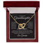 Beautiful Granddaughter | Love Grandpa | Interlocking Heart Necklace - Elliotrose Gifts