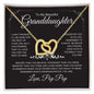 Beautiful Granddaughter | Love Pop Pop | Interlocking Heart Necklace - Elliotrose Gifts