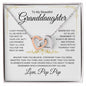 Beautiful Granddaughter | Love Pop Pop | Interlocking Heart Necklace - Elliotrose Gifts