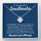 Beautiful Soulmate | Forever and Always | Love Knot Necklace - Elliotrose Gifts
