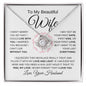 Beautiful Wife | Live Without You | Love Knot Necklace - Elliotrose Gifts