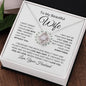 Beautiful Wife | Love and Light | Love Knot Necklace - Elliotrose Gifts