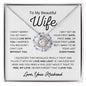 Beautiful Wife | Love and Light | Love Knot Necklace - Elliotrose Gifts