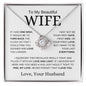 Beautiful Wife | Love You Longer | Love Knot Necklace - Elliotrose Gifts