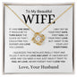 Beautiful Wife | Love You Longer | Love Knot Necklace - Elliotrose Gifts