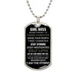 Girl Boss | Motivational Quotes | Dog Tag Necklace - Elliotrose Gifts